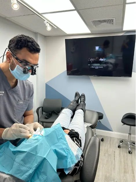 Dr. Parth Patel performing Mohs surgery at PS Dermatology and Surgery in Bridgewater, NJ